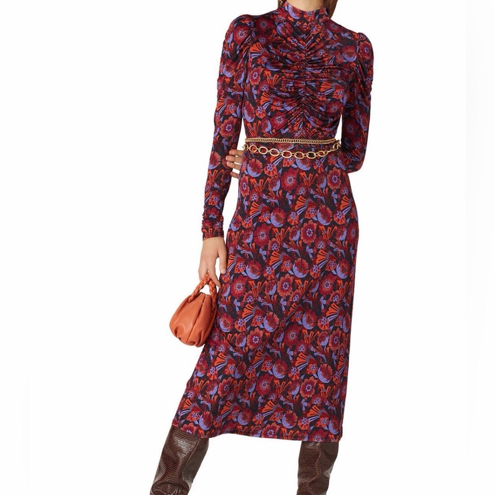 Tanya Taylor Zoe Floral Long Sleeve Dress
